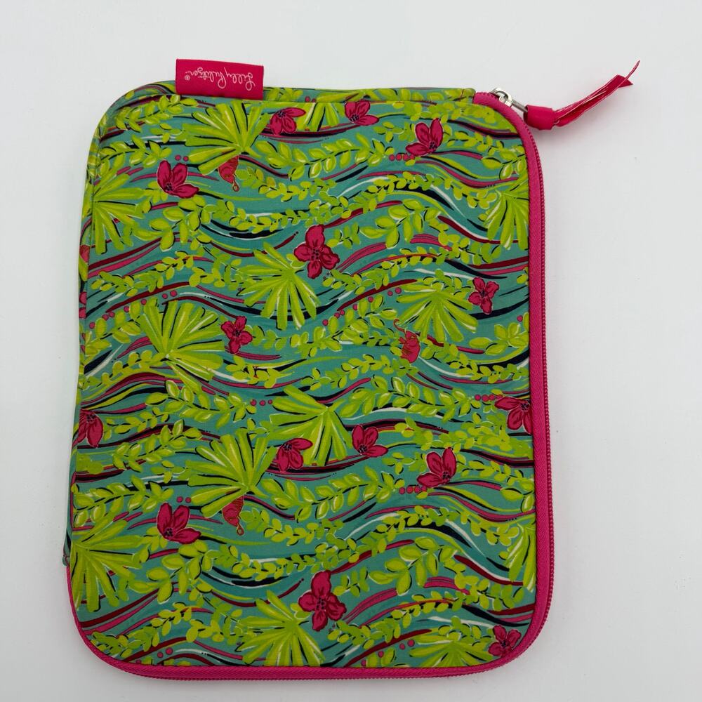 Lilly Pulitzer IPad Cover Pink & Green Floral Neoprene Padded‎